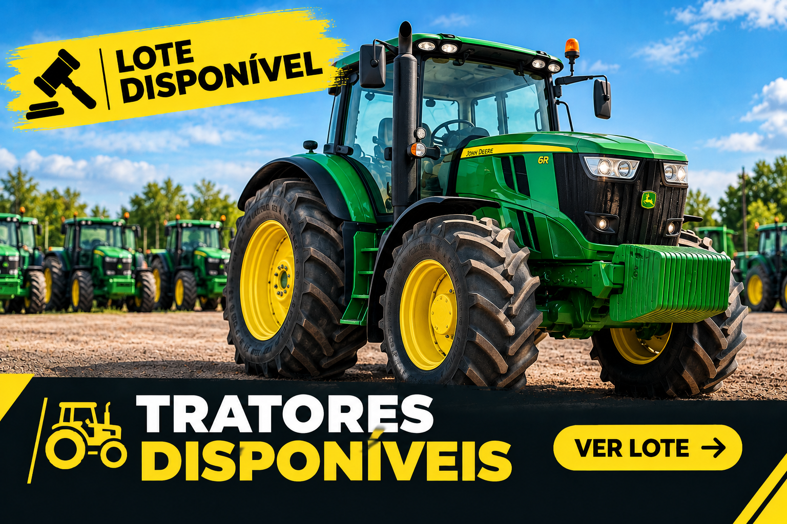 Leilão de Tratores e Maquinas 21/09 ás 14h.